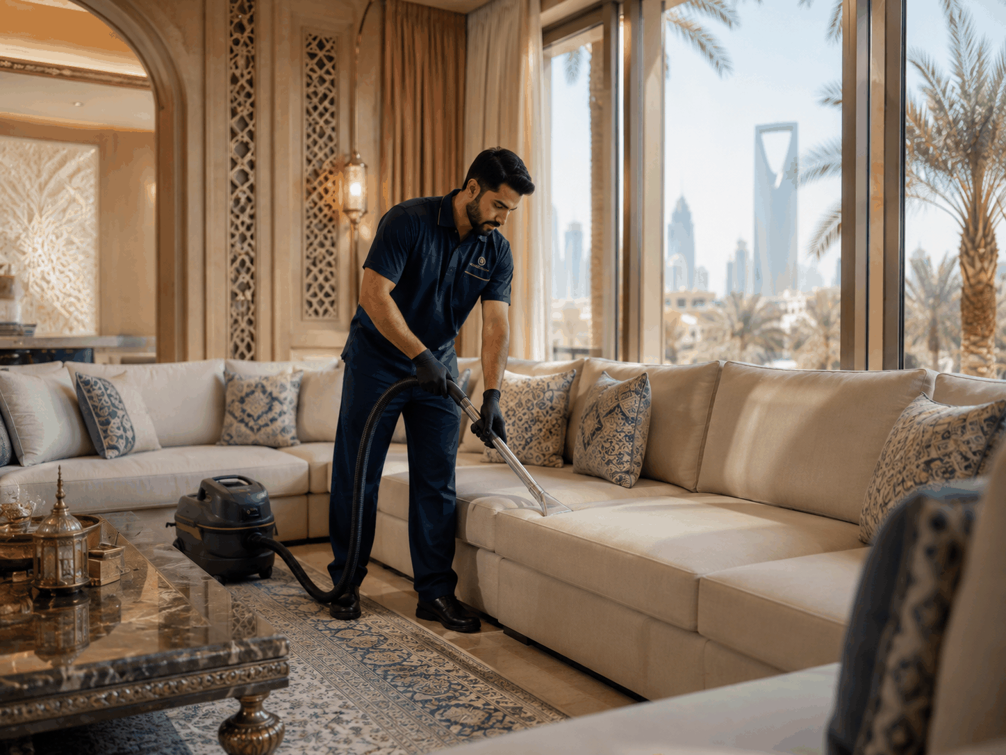 خدمة تنظيف في حي الملقا بالرياض